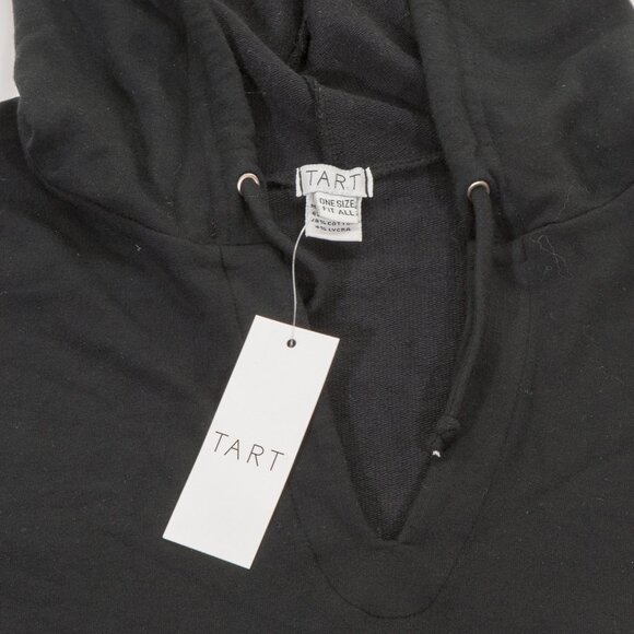 TART Black Hooded Poncho Sweatshirt — NWT — One Size - Picture 4 of 5